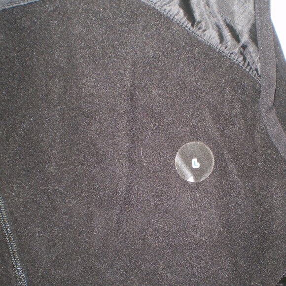Old Navy Black Fleece Zippered Vest, Size Large - Picture 3 of 5